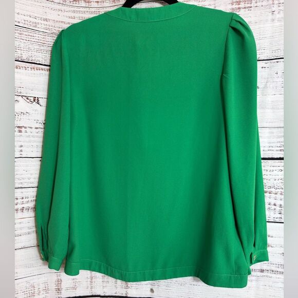 Emily McCarthy Top Womens Size Small long sleeve pop over kelly green Blouse New - Picture 4 of 10